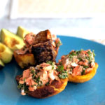 Green Plantain Baskets Filled with Salmon